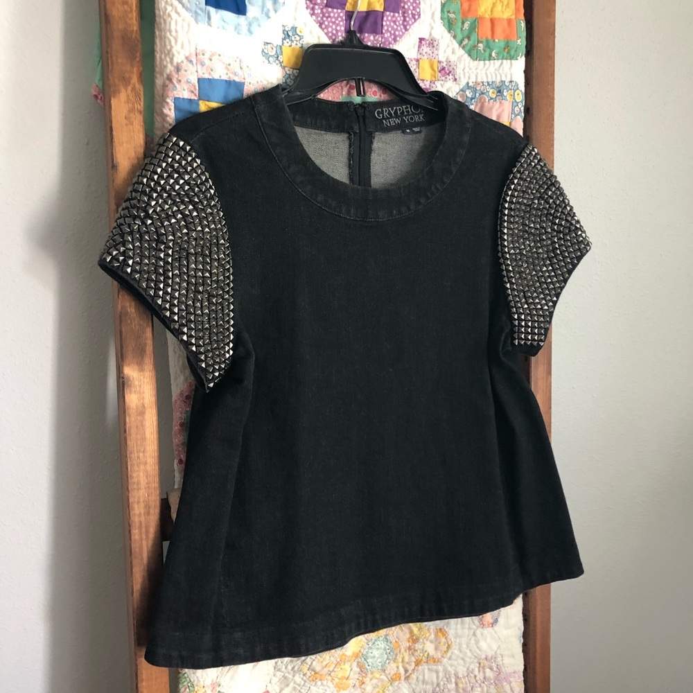 Denim Studded Top Steampunk Cosplay Halloween